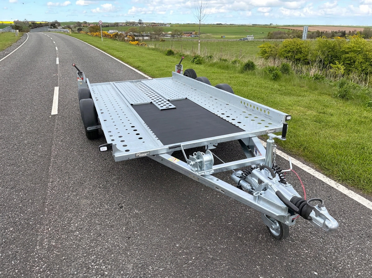 KJP trailer hire fleet — Ifor Williams trailers ready for work